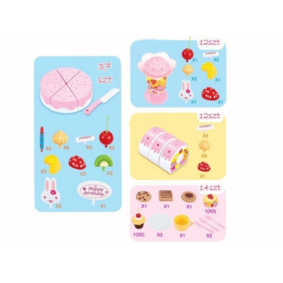 Tort pentru copii cu 75 de accesorii -  Inlea4Fun DIY FRUITCAKE