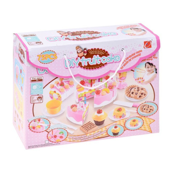 Tort pentru copii cu 75 de accesorii -  Inlea4Fun DIY FRUITCAKE