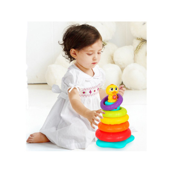 Interaktívna pyramída s kačičkou HOLA Rainbow Duck