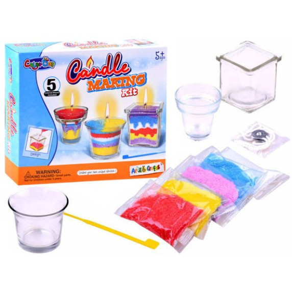 Színes viaszpor gyertya készítő készlet Inlea4Fun CANDLE MAKING