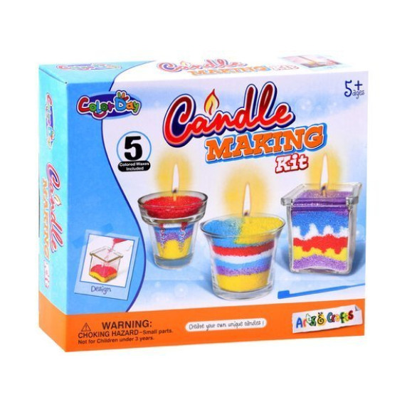 Színes viaszpor gyertya készítő készlet Inlea4Fun CANDLE MAKING