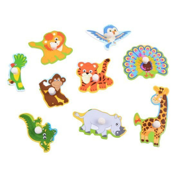 Drevená vkladačka - puzzle Inlea4Fun - safari