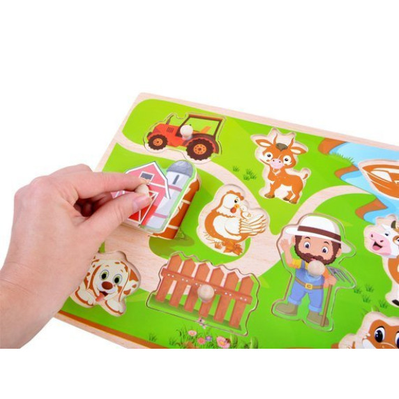 Drevená vkladačka - puzzle Inlea4Fun - farma