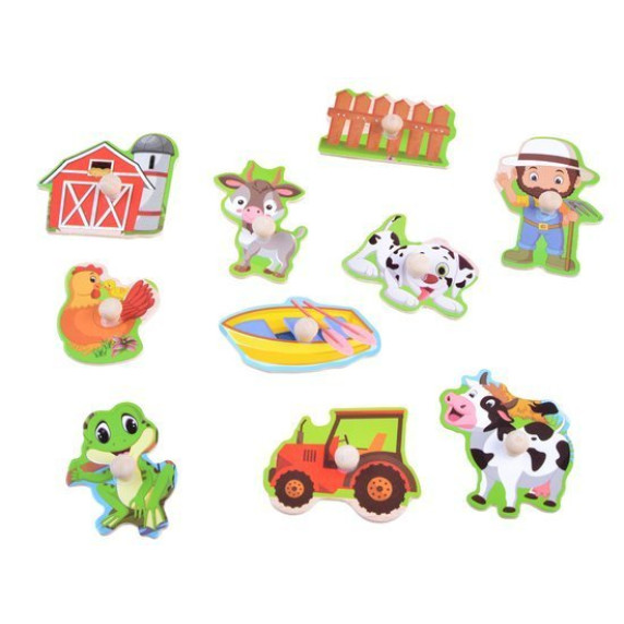 Drevená vkladačka - puzzle Inlea4Fun - farma