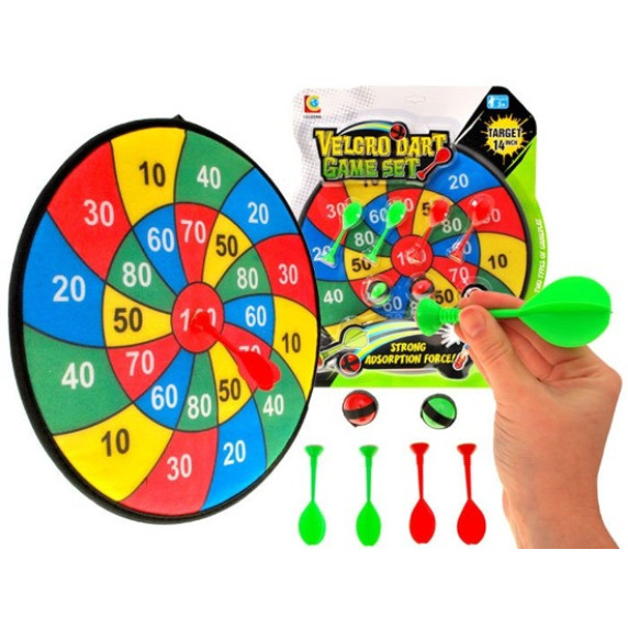 Tépőzáras darts tábla szett gyerekeknek Inlea4Fun VELGRO DART 