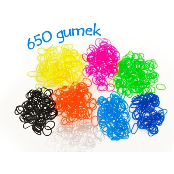 Farebné gumky pre výrobu náramkov Inlea4Fun Loom Band 