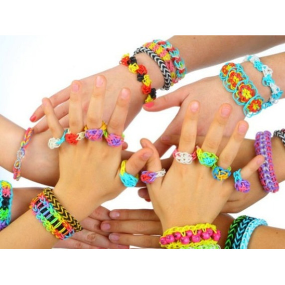 Farebné gumky pre výrobu náramkov Inlea4Fun Loom Band 
