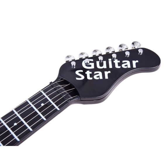 Chitară electrică de jucărie cu microfon - Inlea4Fun GUITAR STAR - roșu/negru