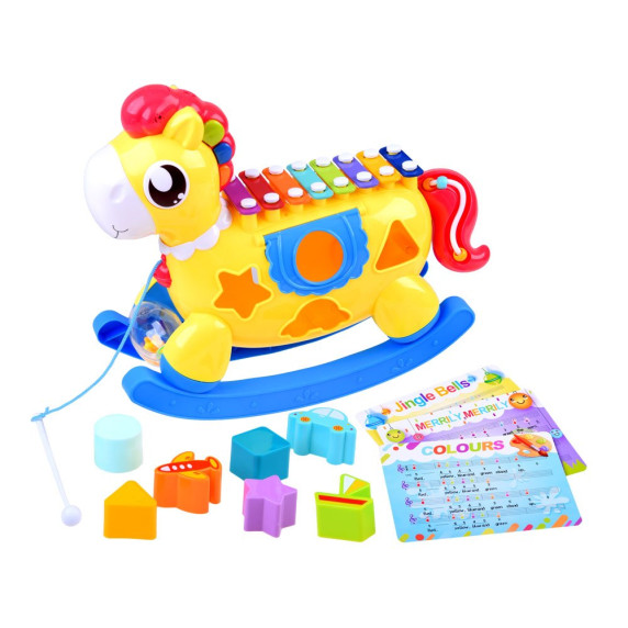 Interaktív készségfejlesztő hintaló dallamokkal fényekkel Inle4Fun HAPPY PONY