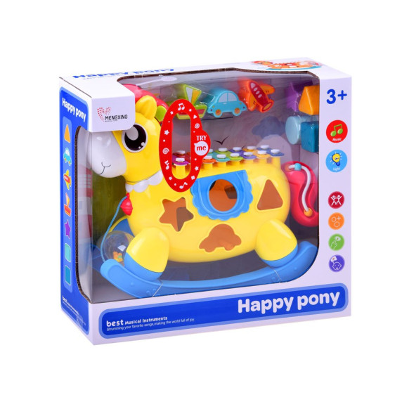 Interaktív készségfejlesztő hintaló dallamokkal fényekkel Inle4Fun HAPPY PONY
