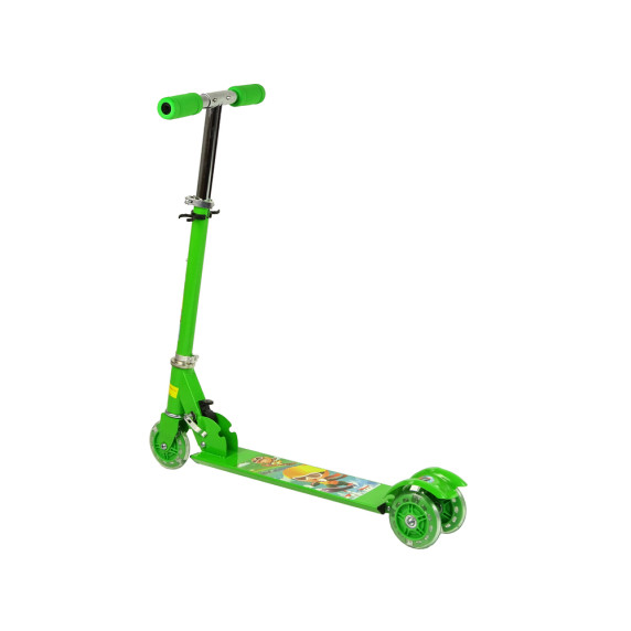 Trotinetă cu roți LED, pliabil - Inlea4Fun - verde