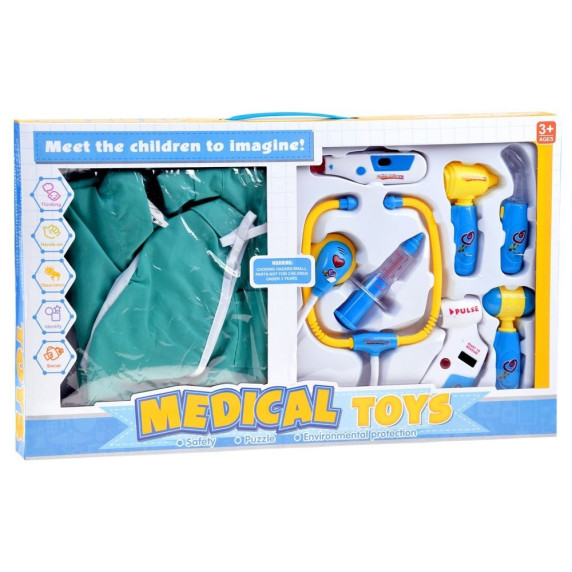 Orvosi játékszett -Inlea4Fun MEDICAL SET - zöld