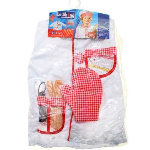 Costum de bucătar - Inlea4Fun DELUXE CHEF SET ZA1306