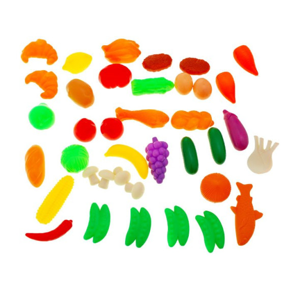 Inlea4Fun FUNNY FOOD Detská sada potravín 52 ks