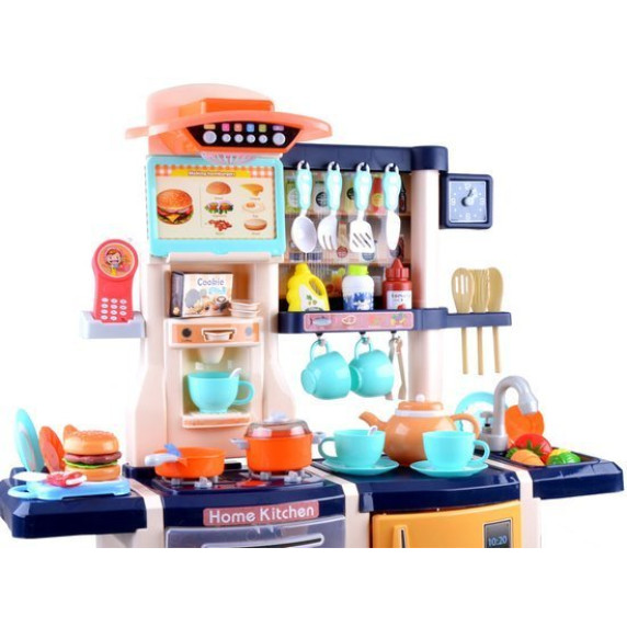 Bucătărie pentru copii din plastic - Inlea4Fun SIMULATION KITCHEN - albastru