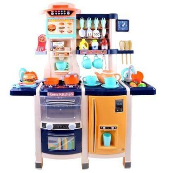 Bucătărie pentru copii din plastic - Inlea4Fun SIMULATION KITCHEN - albastru