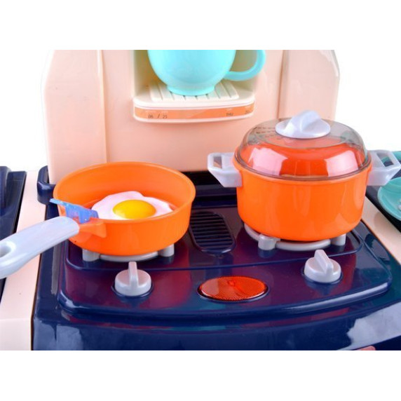 Bucătărie pentru copii din plastic - Inlea4Fun SIMULATION KITCHEN - albastru