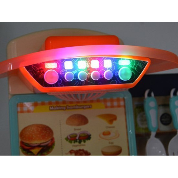 Bucătărie pentru copii din plastic - Inlea4Fun SIMULATION KITCHEN - albastru