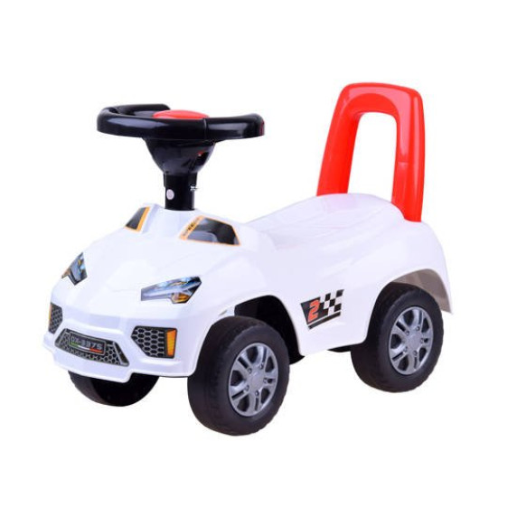 Mașină acționat cu picioarele - alb - Inlea4Fun LIGHTING RANGER
