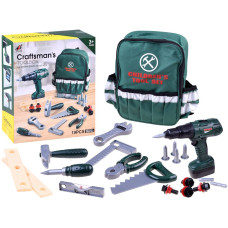 Szerszámos készlet zöld táskával Inlea4Fun CRAFTSMAN´S TOOL BOX  - 