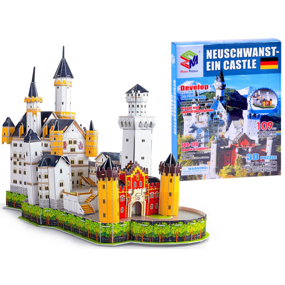 3D Puzzle Neuschwanstein zámok MAGIC PUZZLE 109 ks