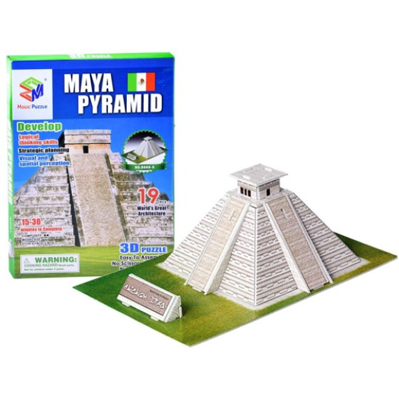 3D puzzle Chichén Itza Maja piramis MAGIC PUZZLE - 19 darabos