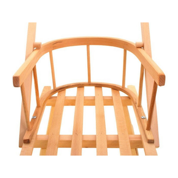 Fa szánkó háttámlával és tolókarral Inlea4Fun