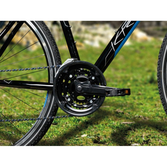 KROSS Cross Férfi kerékpár Evado 2.0 21" L 2021 - fényes fekete / kék