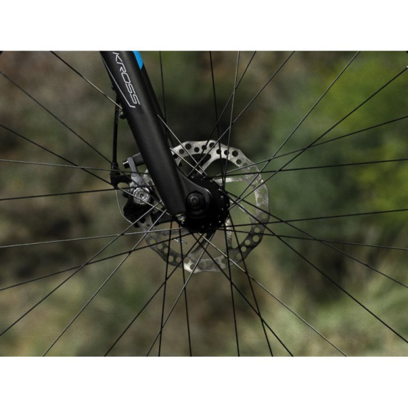 KROSS Cross Pánsky bicykel Evado 4.0 19" M 2021 - matný čierny / modrý