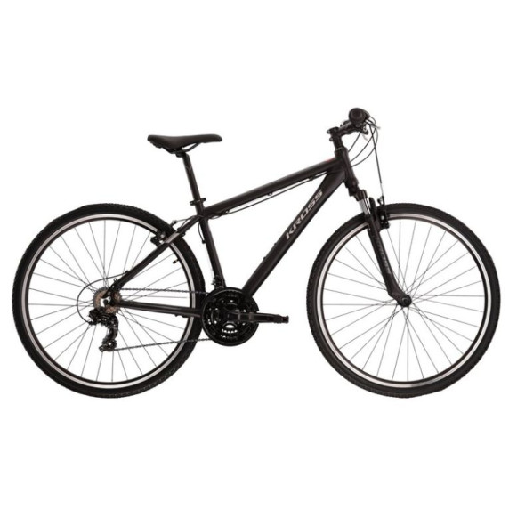 Pánsky bicykel Evado 1.0 21" L 2022 KROSS Cross - matný čierny/grafitový