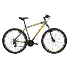 Pánsky horský bicykel KROSS MTB HEXAGON 2.0 L 21" 2022 - lesklý grafitový / čierny / žltý - 