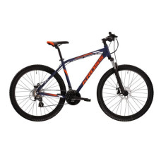 Pánsky horský bicykel HEXAGON 3.0 L 21" 2022 KROSS MTB - matný tmavomodrý/oranžový/biely - 