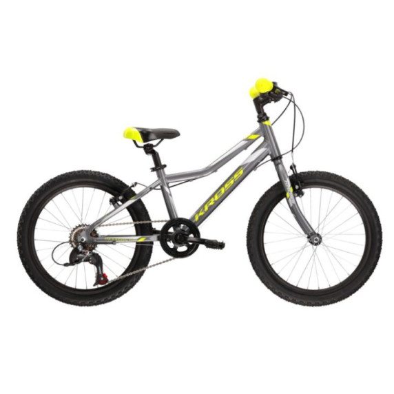 Bicicletă pentru copii - KROSS HEXAGON MINI 1.0 SR 11" 2022 - grafit lucios/lime/argintiu