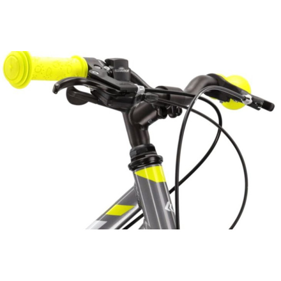 Bicicletă pentru copii - KROSS HEXAGON MINI 1.0 SR 11" 2022 - grafit lucios/lime/argintiu