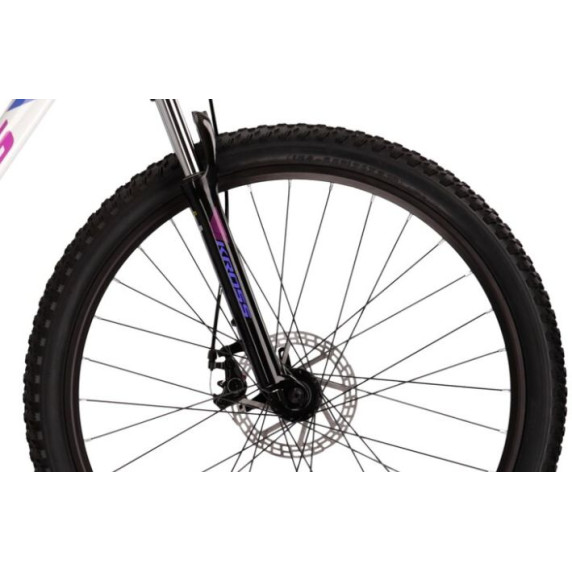 Bicicletă de munte pentru femei - LEA 3.0 19" M 2022 KROSS MTB WOMAN - alb lucios/ violet