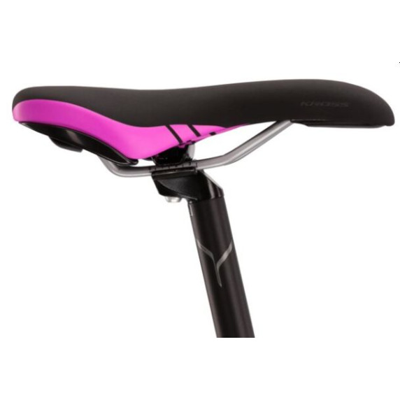 Bicicletă de munte pentru femei - LEA 3.0 19" M 2022 KROSS MTB WOMAN - alb lucios/ violet