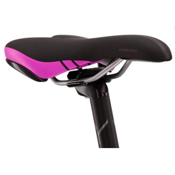 Bicicletă de munte pentru femei - LEA 3.0 19" M 2022 KROSS MTB WOMAN - alb lucios/ violet