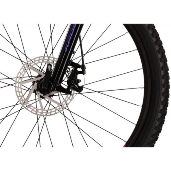 Bicicletă de munte pentru femei - LEA 3.0 19" M 2022 KROSS MTB WOMAN - alb lucios/ violet