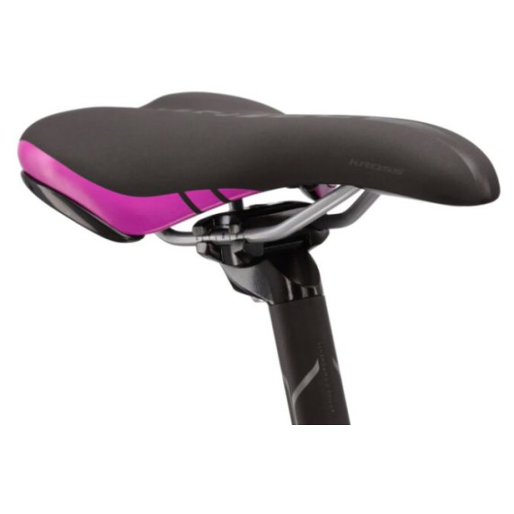 Bicicletă de munte femei - LEA 5.0 DXS 16 "2022 KROSS MTB WOMAN - grafit mat / roz / violet