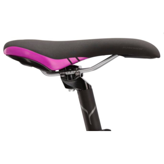 Bicicletă de munte femei - LEA 5.0 DXS 16 "2022 KROSS MTB WOMAN - grafit mat / roz / violet