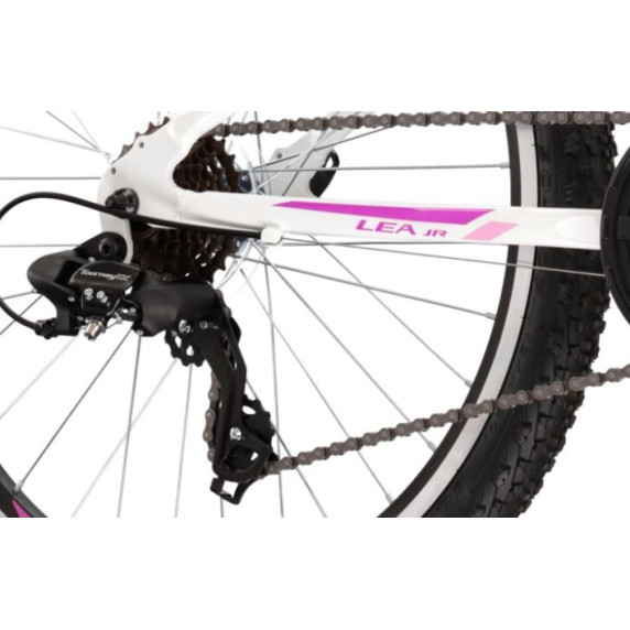 Detský bicykel Lea Jr 1.0 12" 2022 KROSS Junior - lesklý biely/ružový/fialový
