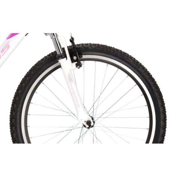 Detský bicykel Lea Jr 1.0 12" 2022 KROSS Junior - lesklý biely/ružový/fialový