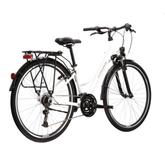 Dámsky bicykel Trans 1.0 17" DM 2022 KROSS Trekking - lesklý biely/sivý