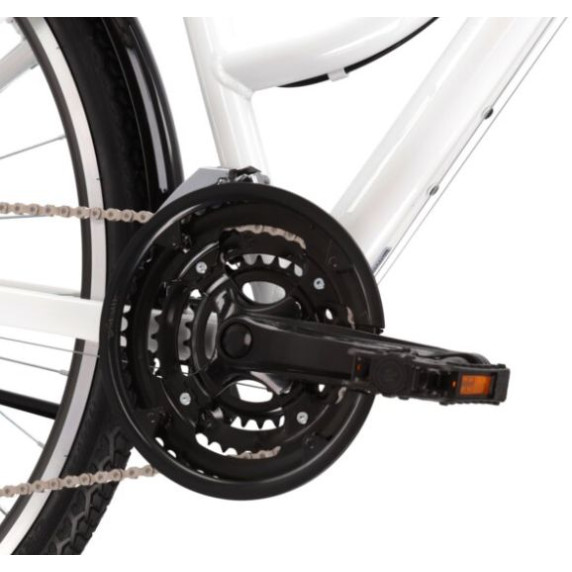 Dámsky bicykel Trans 1.0 17" DM 2022 KROSS Trekking - lesklý biely/sivý