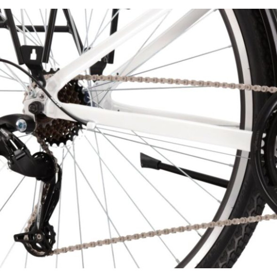 Dámsky bicykel Trans 1.0 17" DM 2022 KROSS Trekking - lesklý biely/sivý