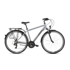 Pánsky bicykel Trans 1.0 L 21" 2022 KROSS Trekking - matný sivý/čierny - 