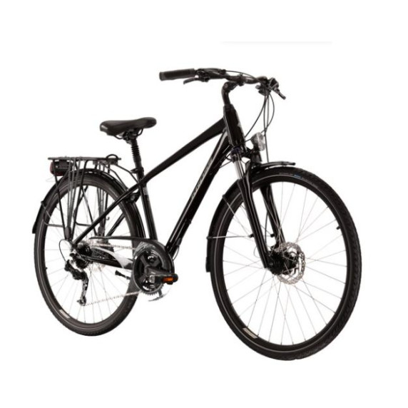 Pánsky bicykel Trans 5.0 L 21" 2022 KROSS Trekking - lesklý čierny/sivý