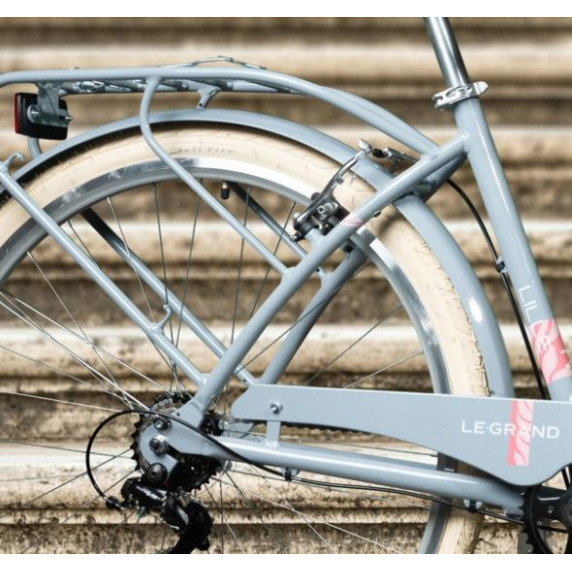 Dámsky mestský bicykel Lille 2 19" L 2022 LE GRAND Utility - lesklý sivý