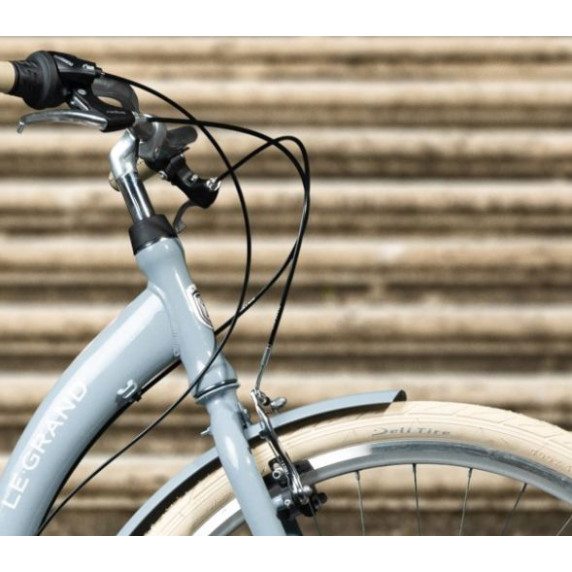 Dámsky mestský bicykel Lille 2 19" L 2022 LE GRAND Utility - lesklý sivý