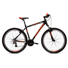 Pánsky horský bicykel KROSS MTB HEXAGON 2.0 L 21" 2022 - čierny / oranžový / lesklý sivý - 